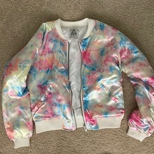 Amazing tie dye silky bomber jacket from Unif🍭